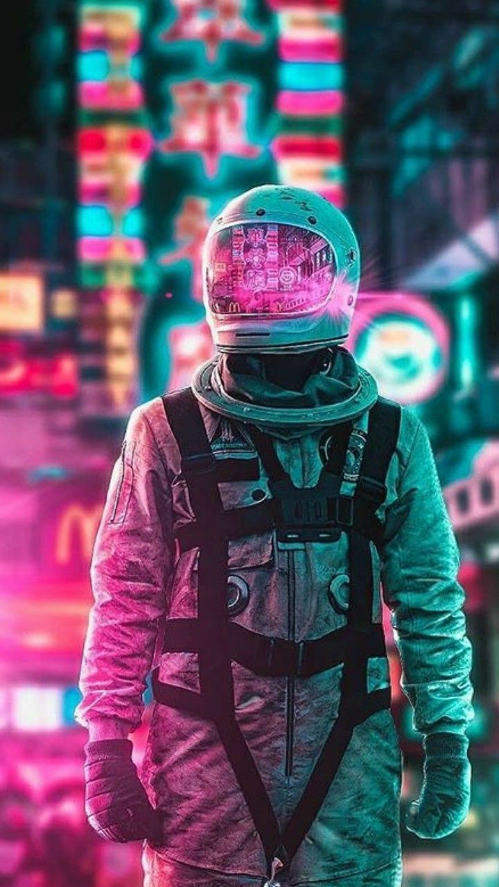 Astronaut In City Wallpaper