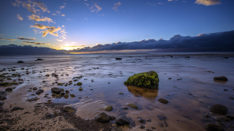 Promontory Calm Sea Horizon Sound Wallpaper