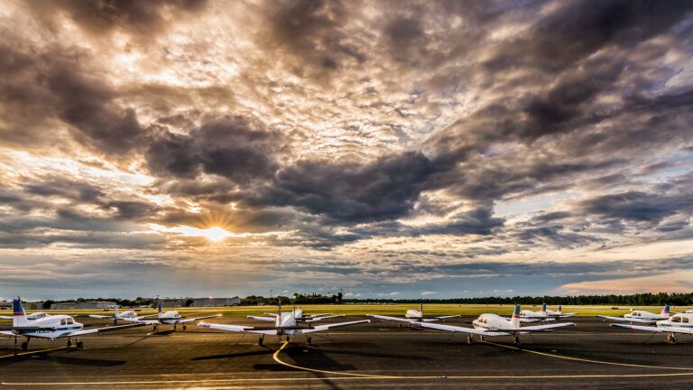 Aerial View of the Airport Wallpaper