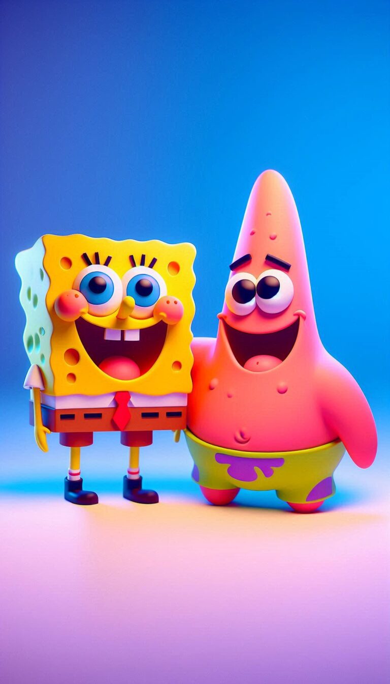 3D SpongeBob and Patrick Star Wallpaper