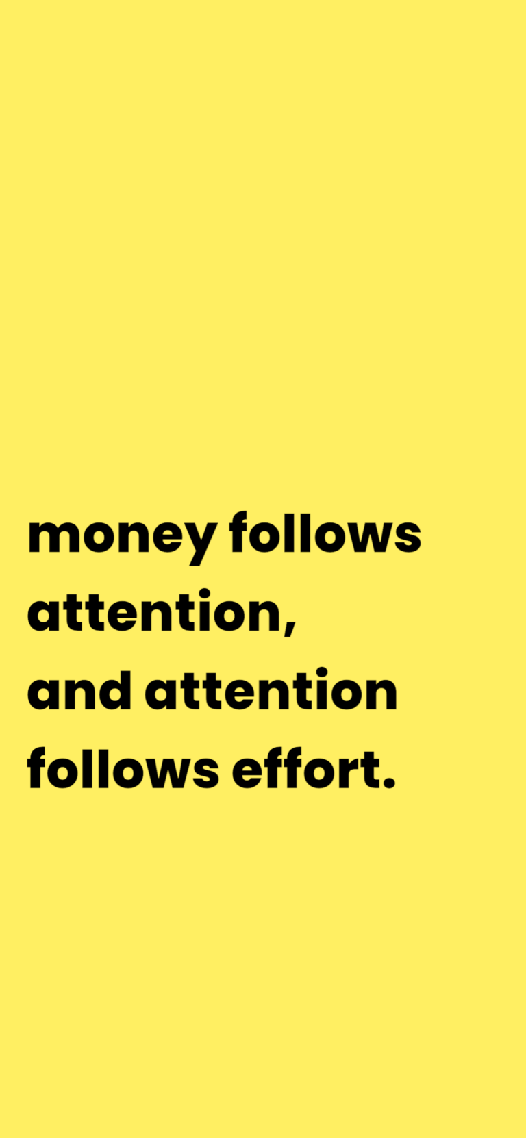 Money follows attention