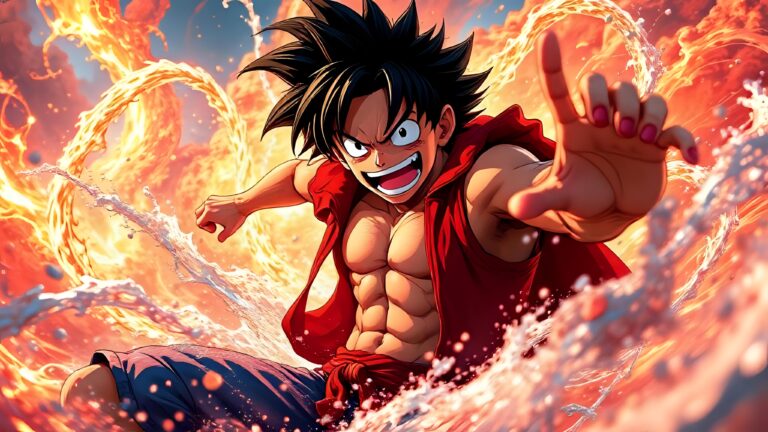 Monkey D. Luffy Action Wallpaper