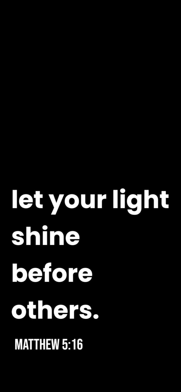 Let your light shine before others