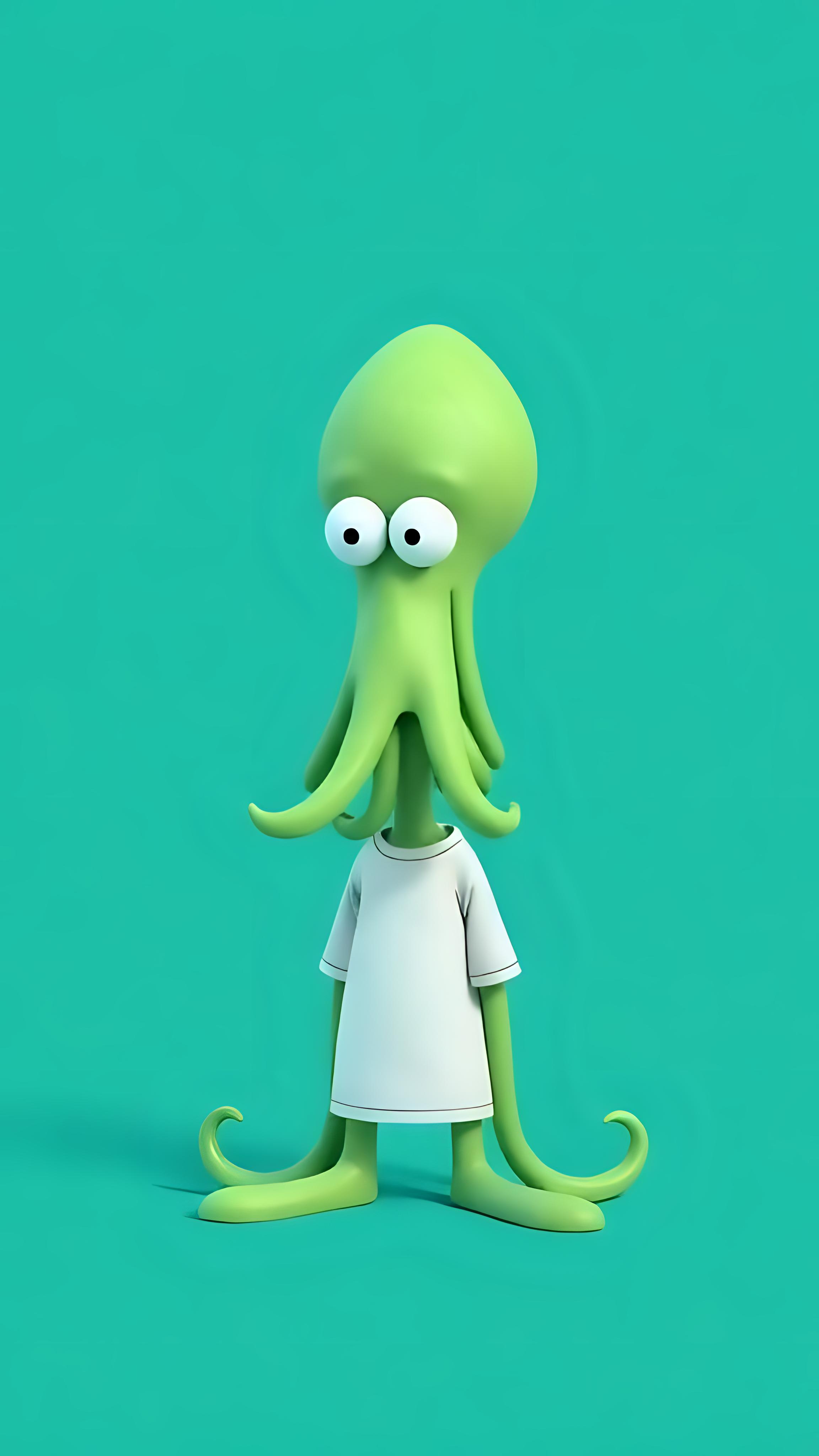 Minimalist Squidward wallpaper