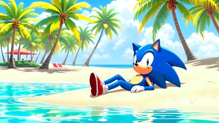 Sonic Tropical Beach Wallpaper