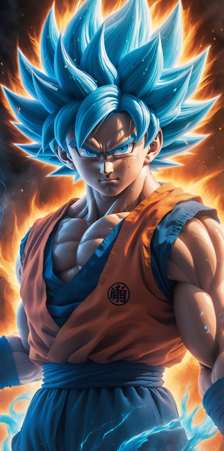 Super Saiyan Blue Goku Close-Up Wallpaper