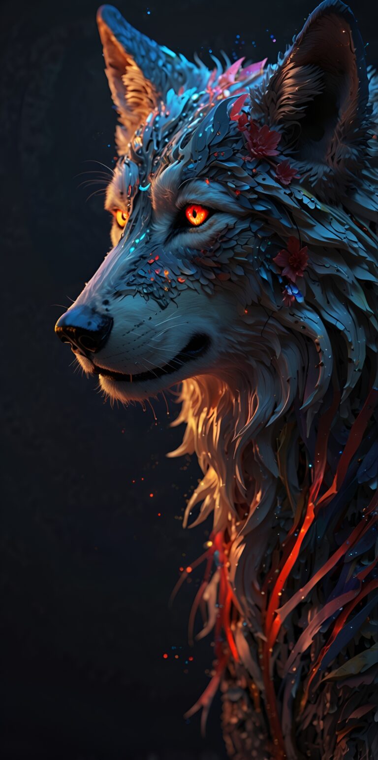 Ethereal Wolf Fantasy Wallpaper