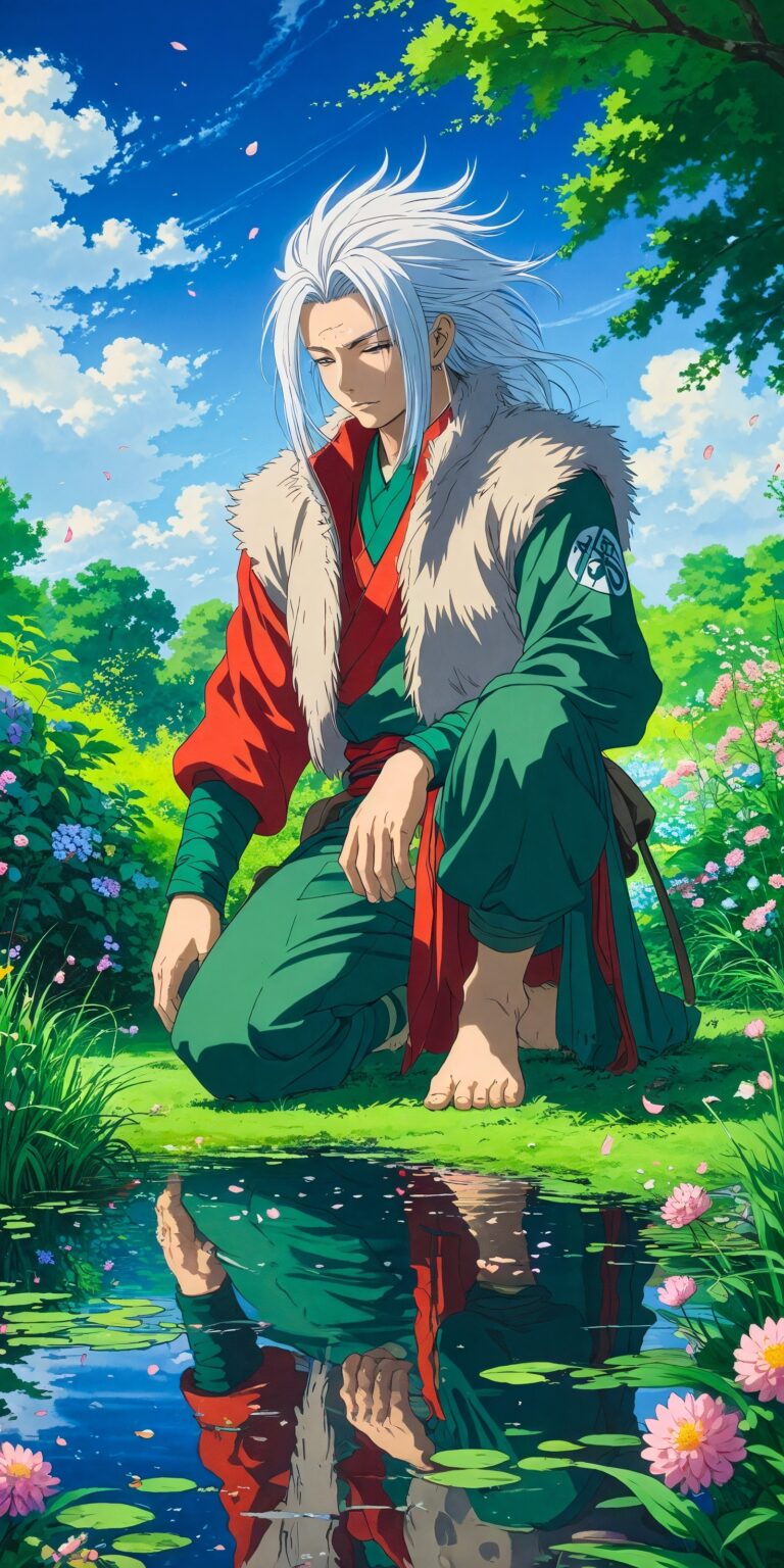 Jiraiya by the Pond Wallpaper