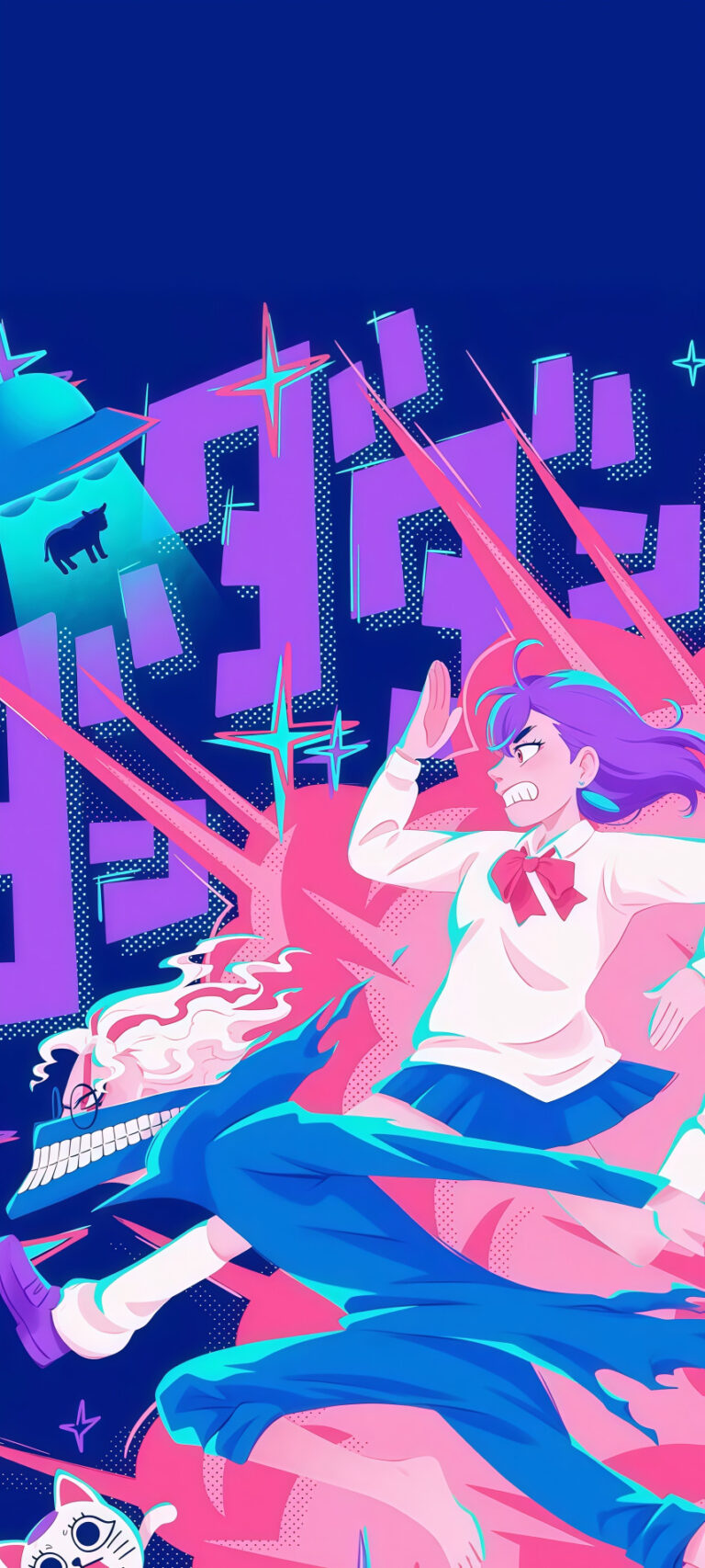 Epic Momo Ayase & Okarun Wallpaper