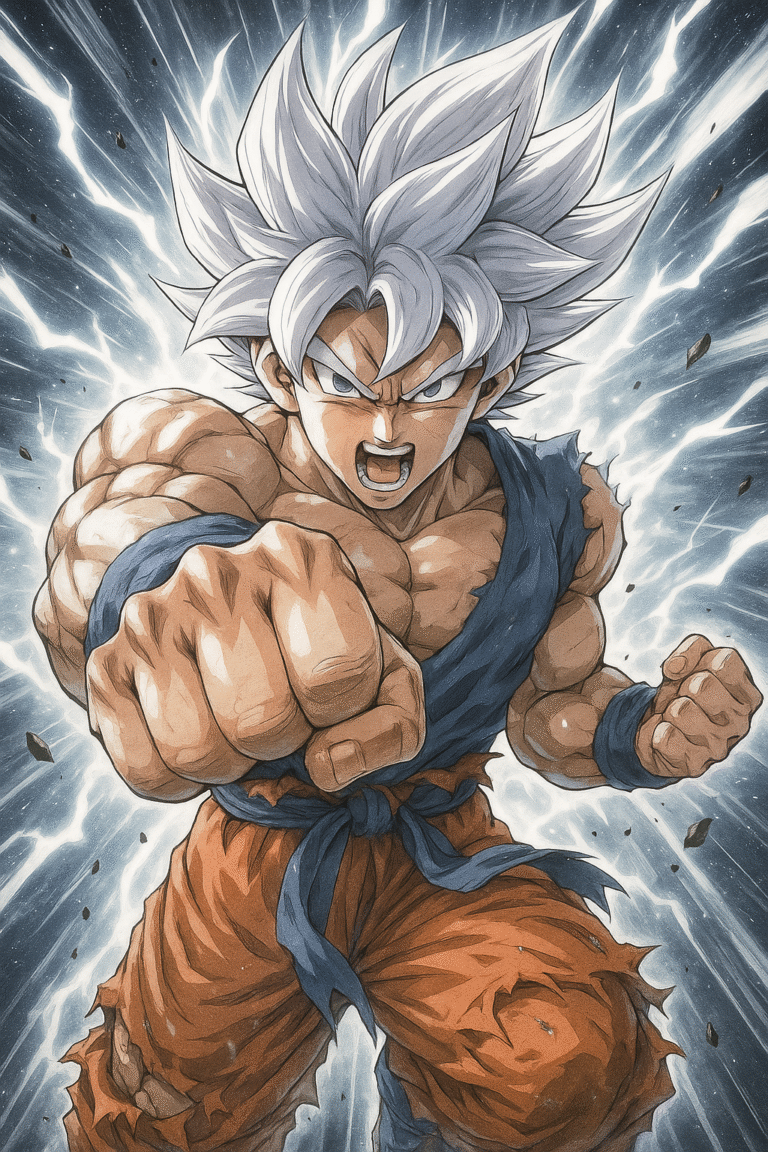 Stunning Omnigod Goku Ultra Instinct Punch Anime Wallpaper