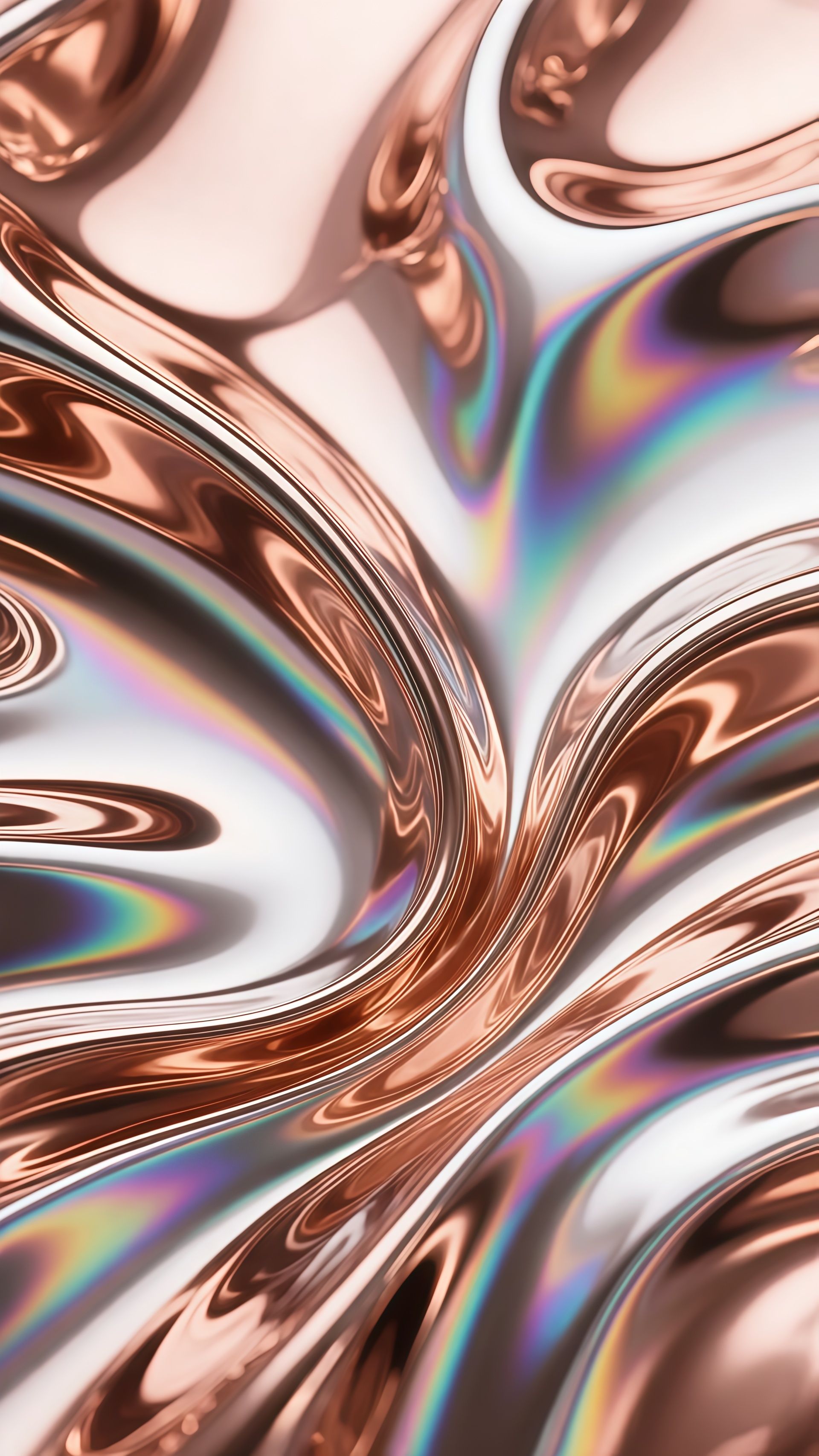 Abstract Iridescent Chrome Liquid Wave Wallpaper 6 iphone_14_pro
