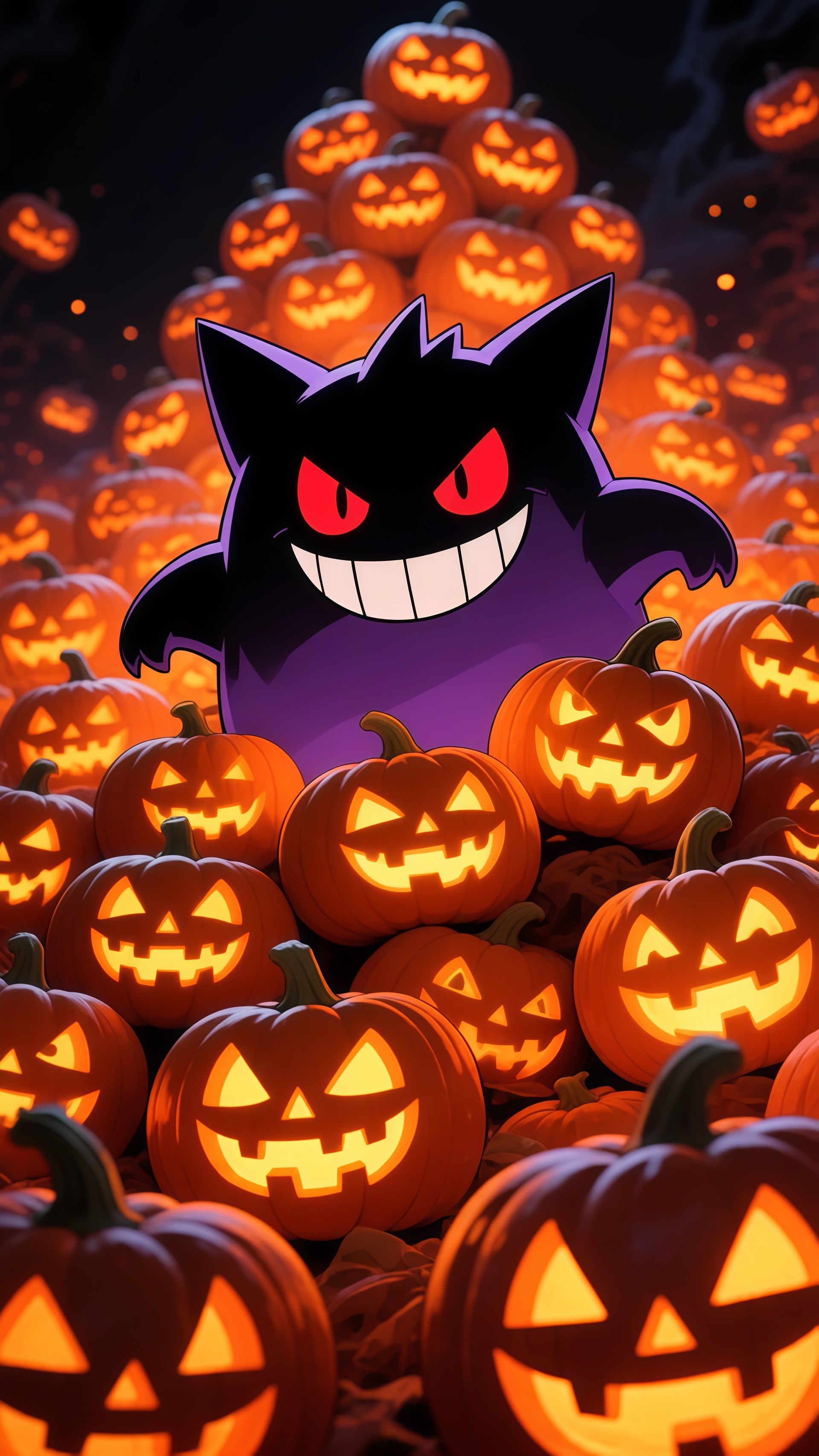 Gengar'S Pumpkin Patch Lair Wallpaper 6 iphone_14_pro