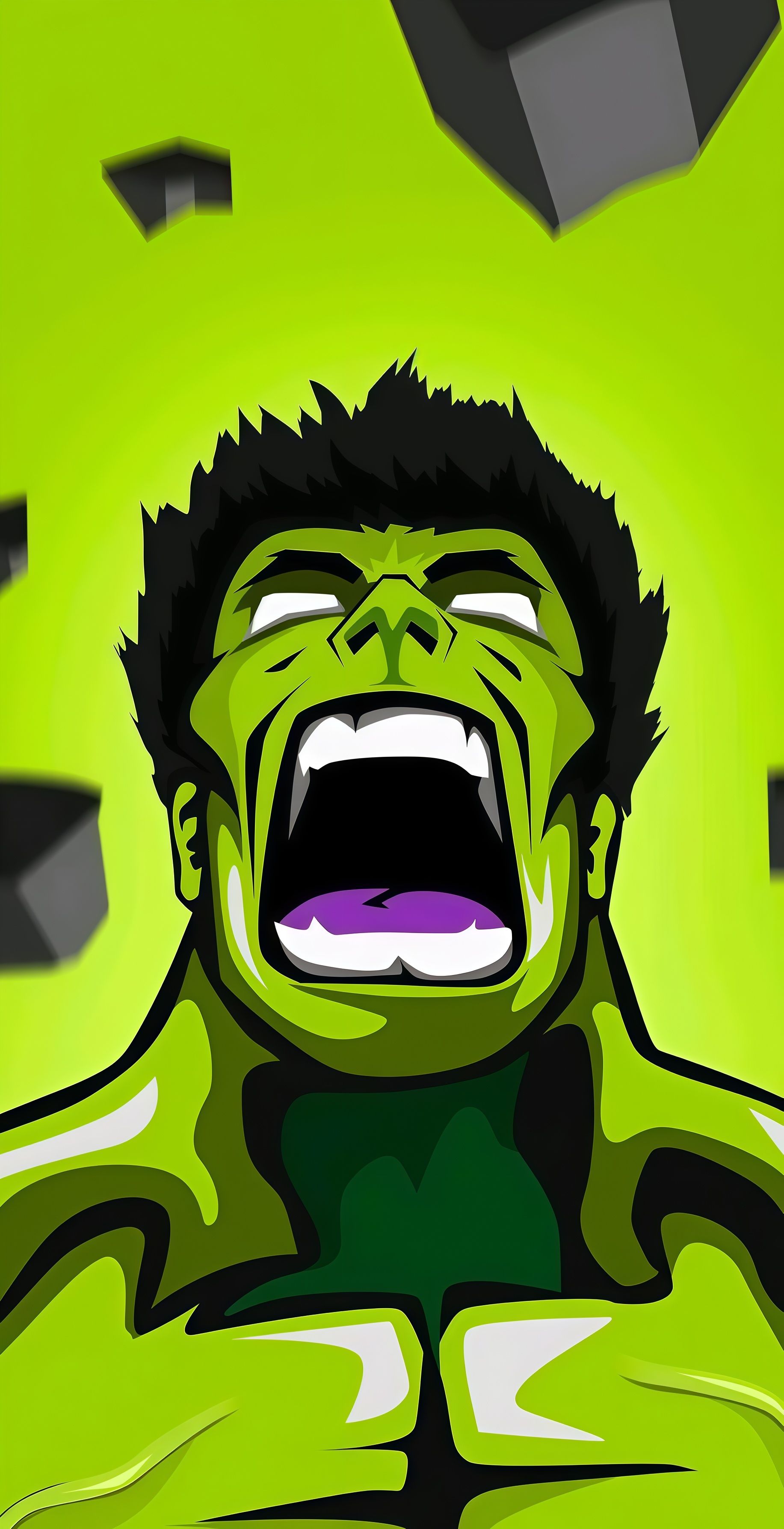 Green Hulk Intense Comic Art Wallpaper 6 iphone_14_pro
