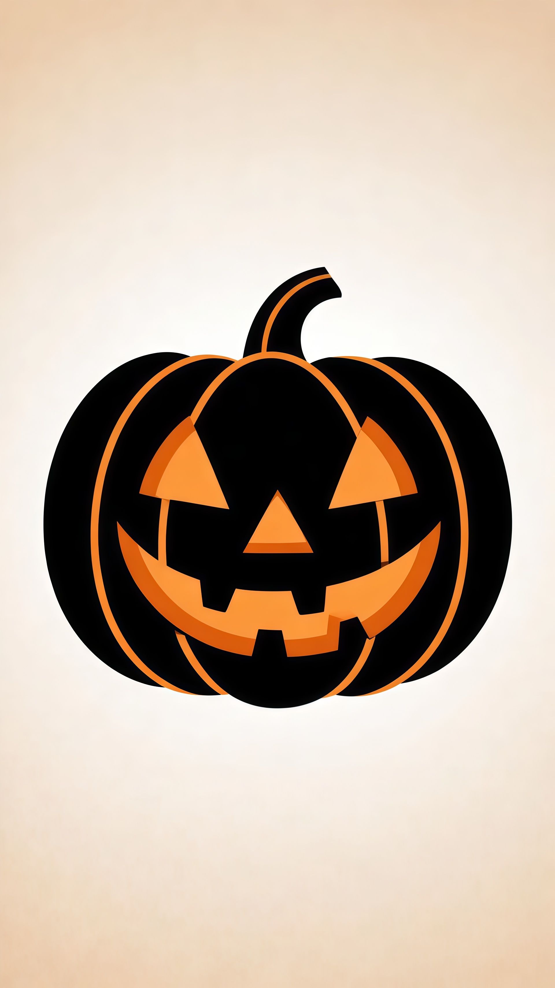 Minimal Black &Amp; Orange Jack-O'-Lantern Wallpaper 6 iphone_14_pro