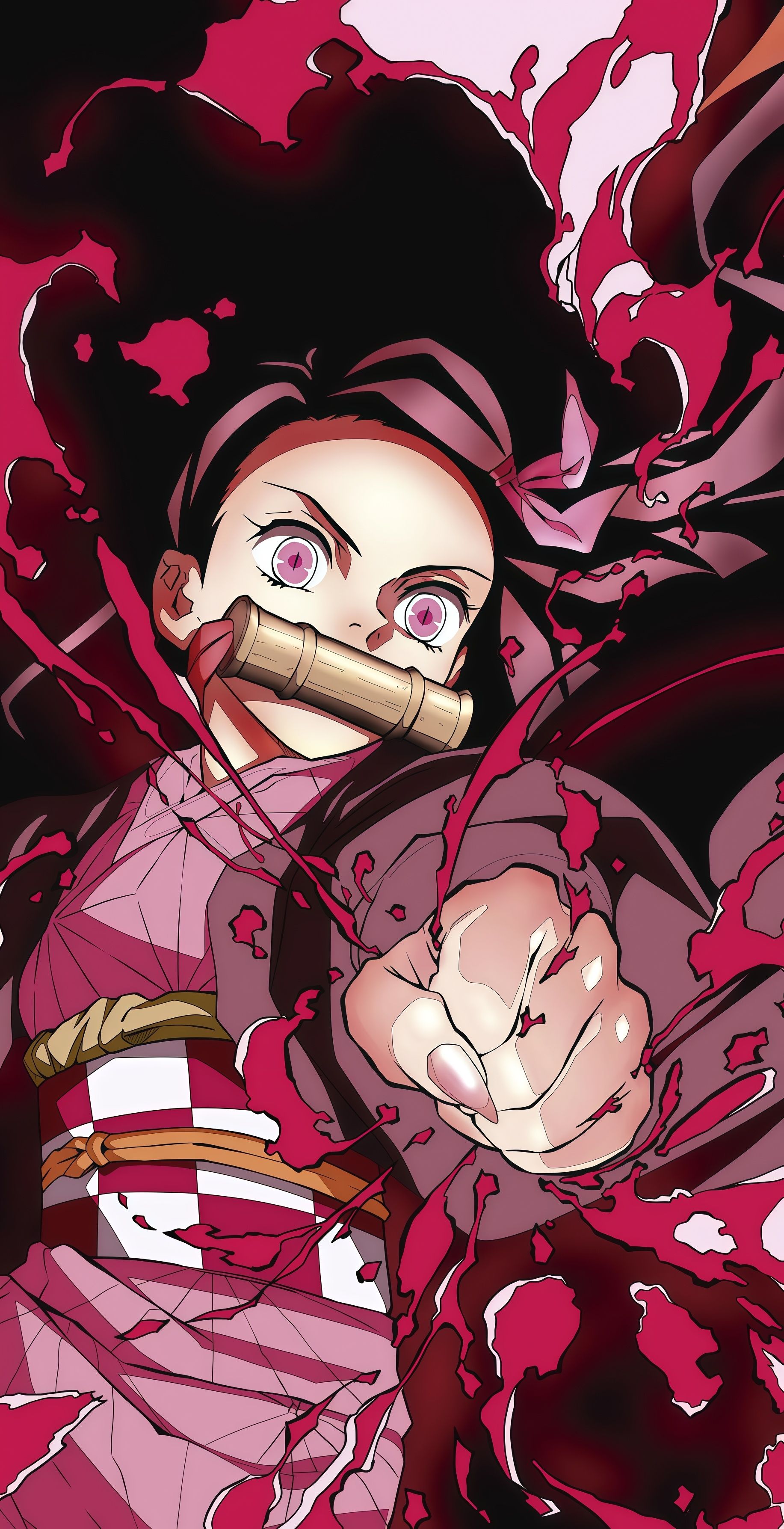 Nezuko Kamado Action Anime Wallpaper 6 iphone_14_pro