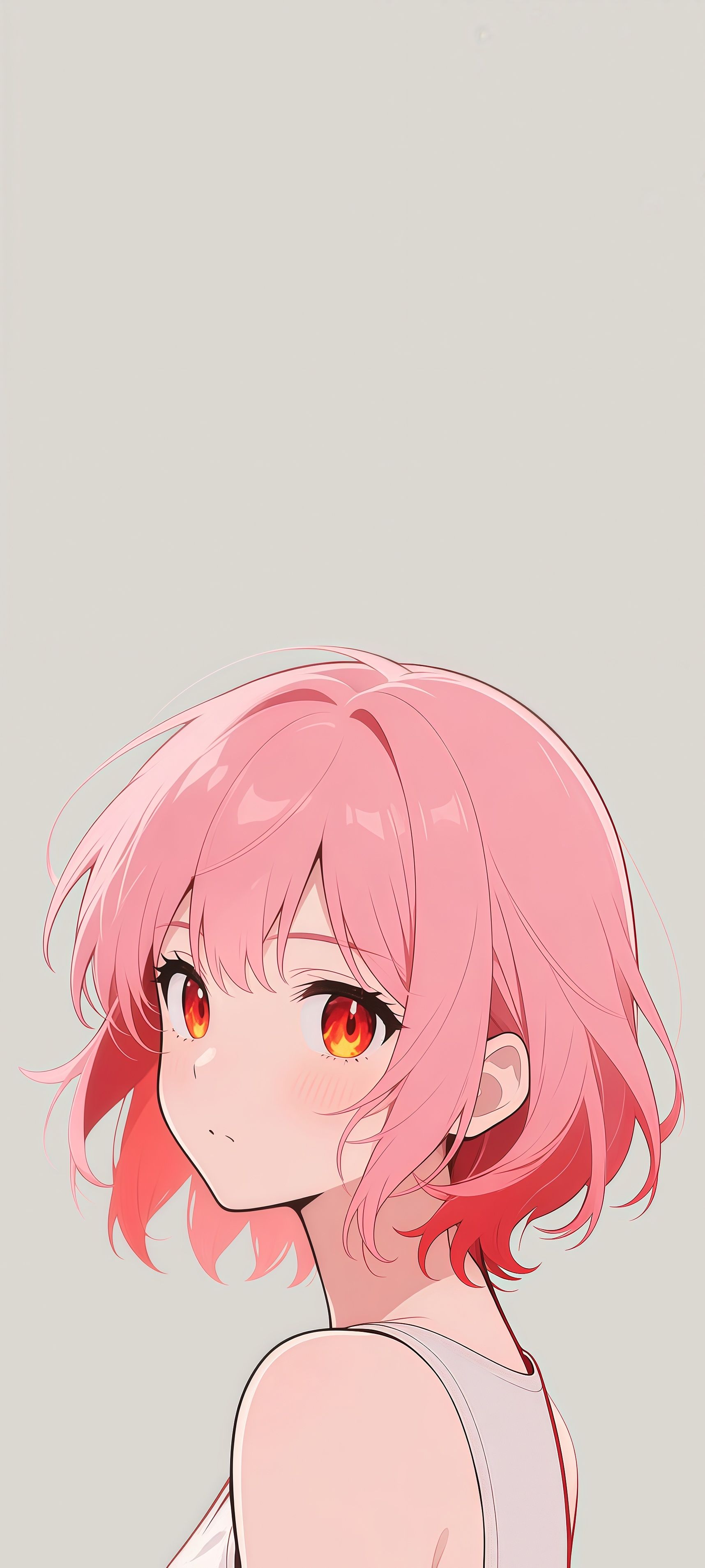 Pink Hair Cute Anime Girl Wallpaper 6 iphone_14_pro