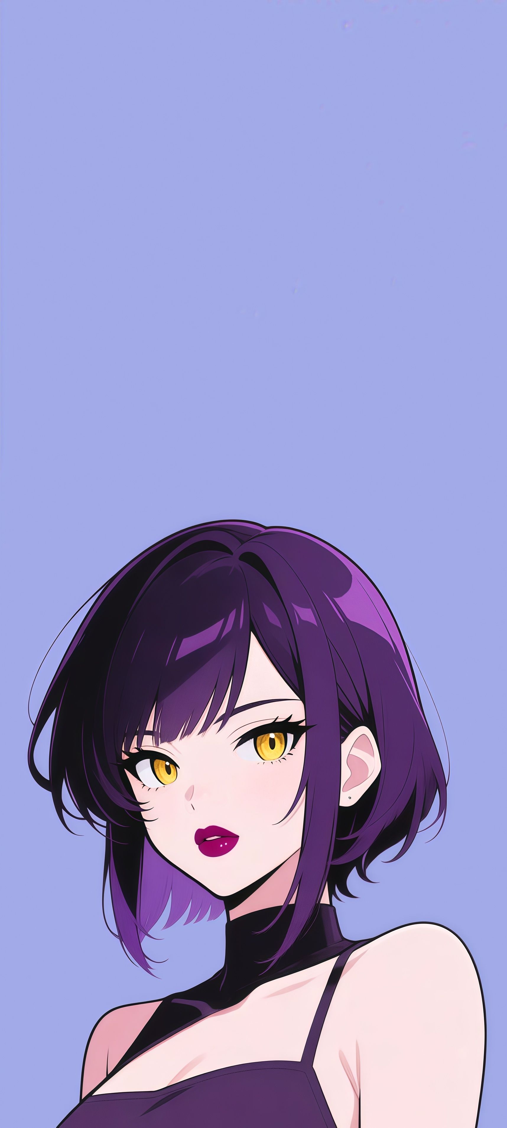 Purple Hair Anime Girl Wallpaper 6 iphone_14_pro