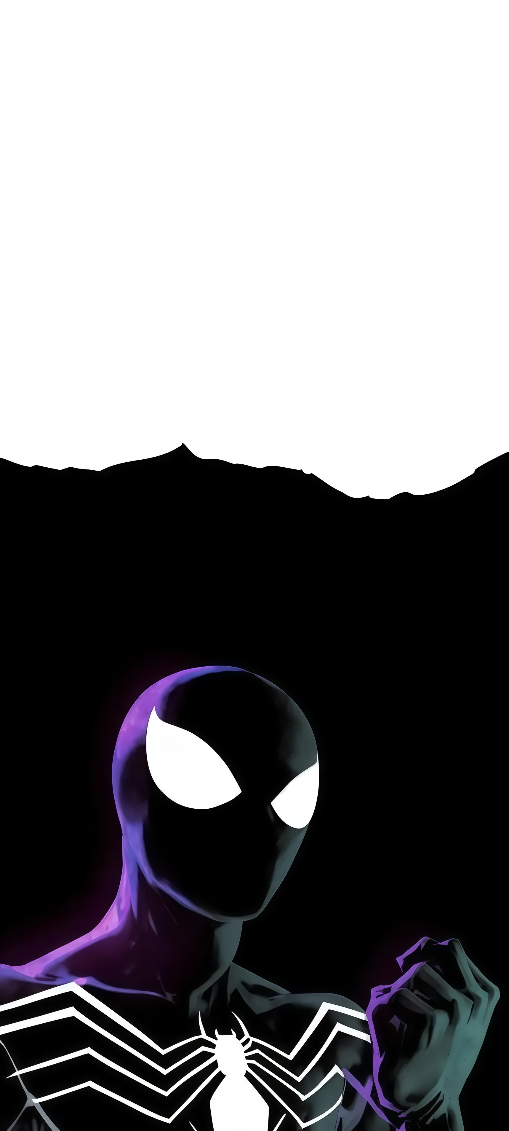 Spider-Man Purple Neon Light Wallpaper 2 iphone_14_pro
