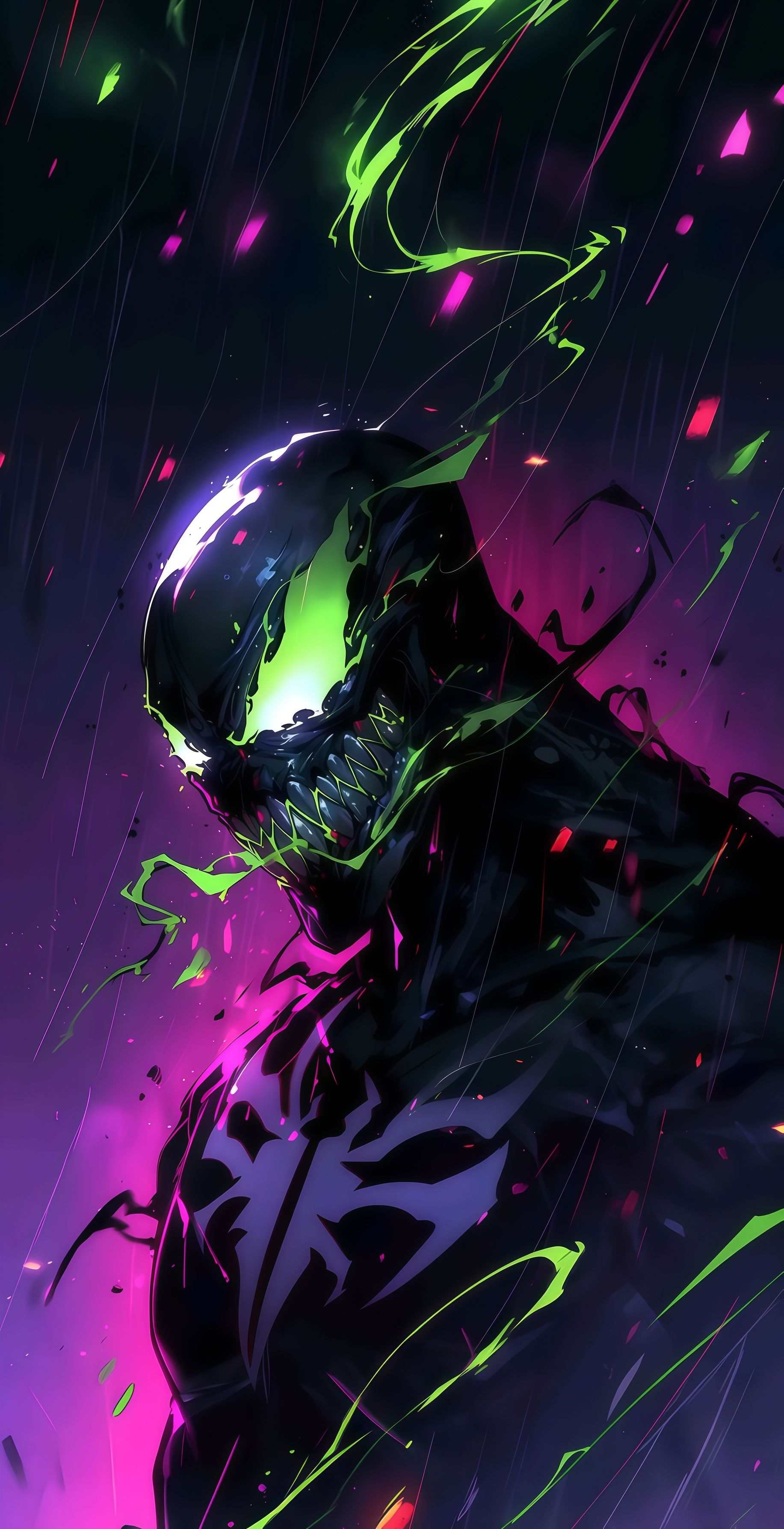 Venom Neon Marvel Wallpaper 6 iphone_14_pro