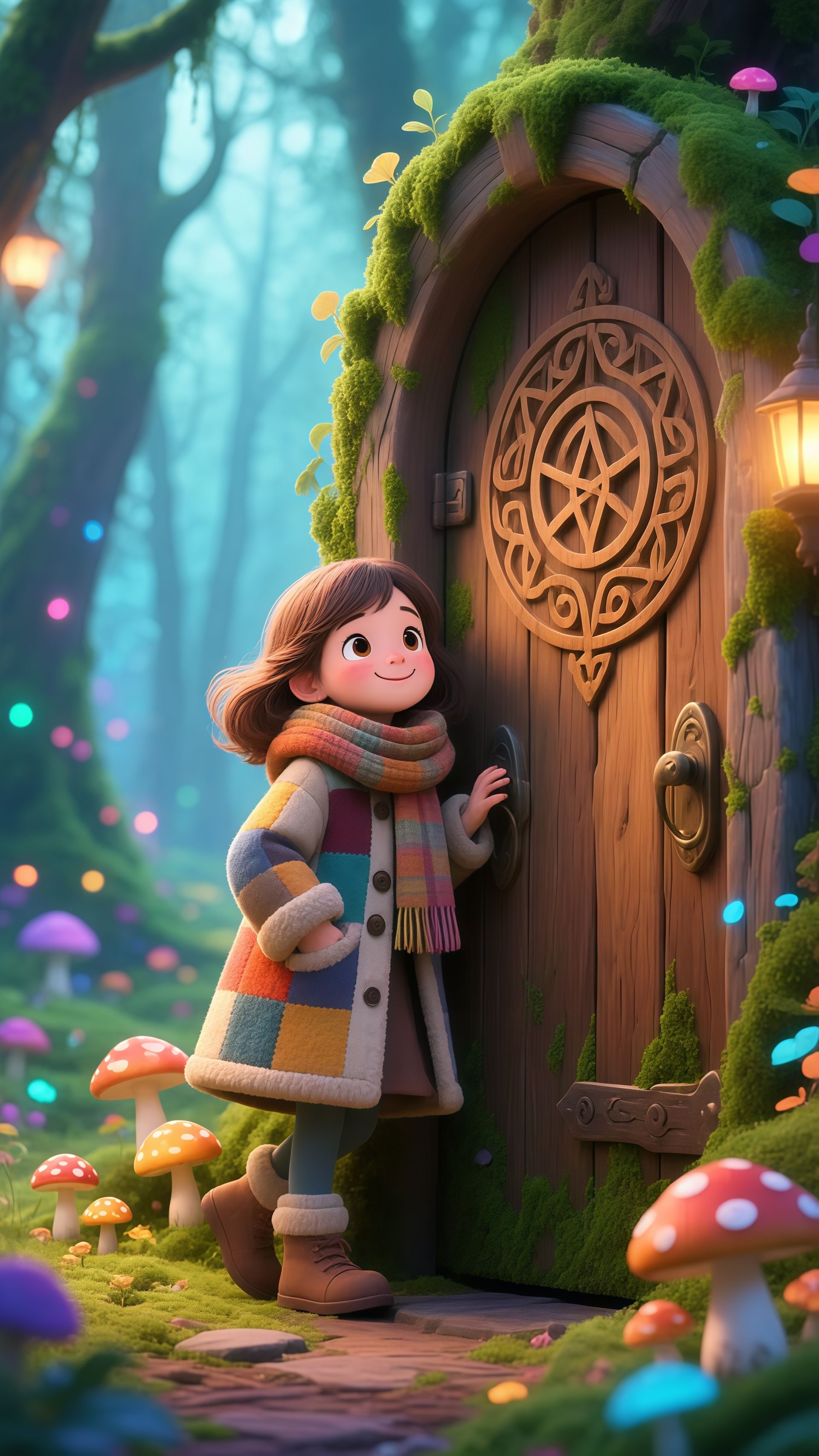 Whimsical Girl Fairy Forest Wallpaper 6 iphone_14_pro